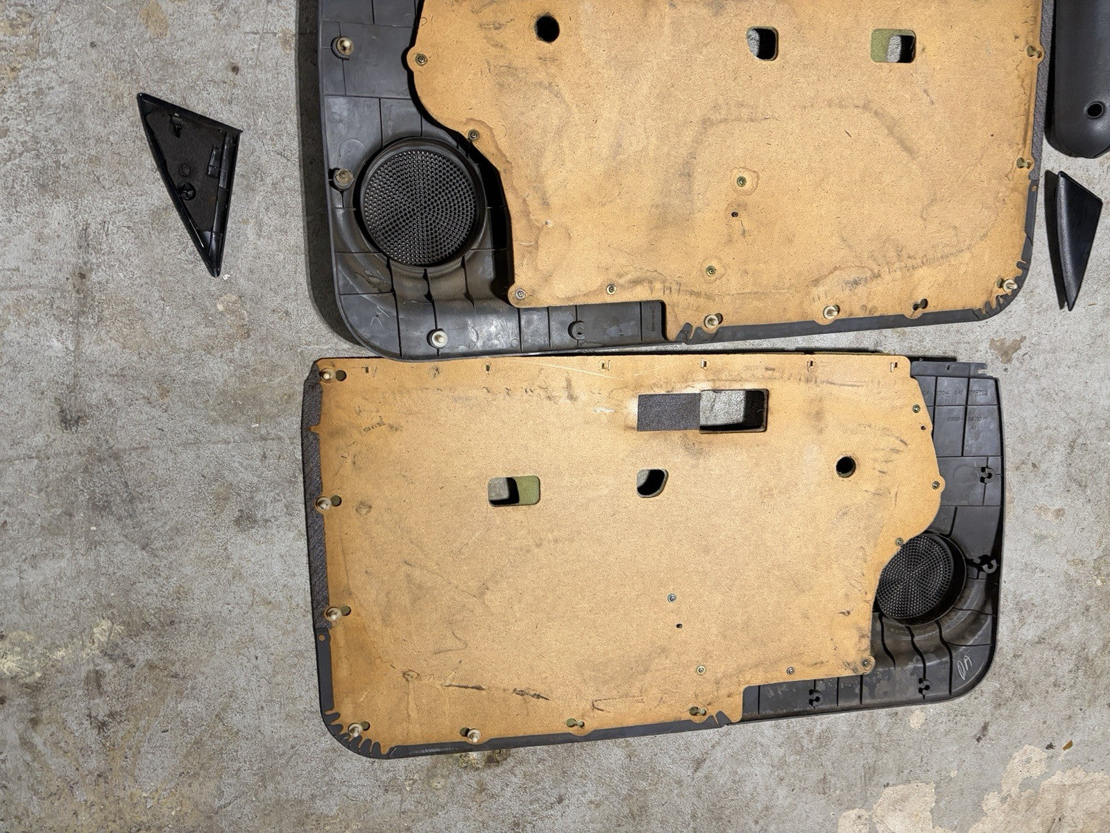 95-00 TOYOTA TACOMA FRONT LEFT RIGHT DOOR PANEL Blue/Gray POWER WINDOWS