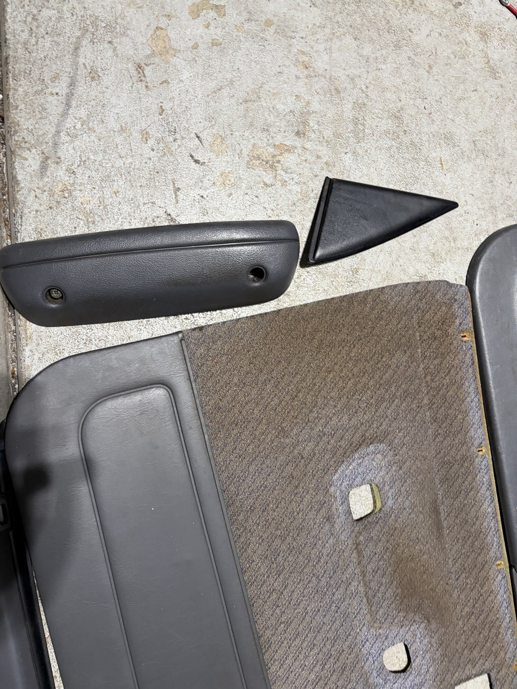 95-00 TOYOTA TACOMA FRONT LEFT RIGHT DOOR PANEL Blue/Gray POWER WINDOWS