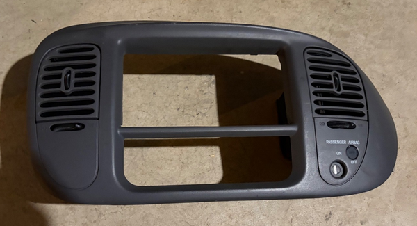 1997-2003 Ford F-150 Dash Radio Bezel Center Dash Air Vent Trim Gray OEM