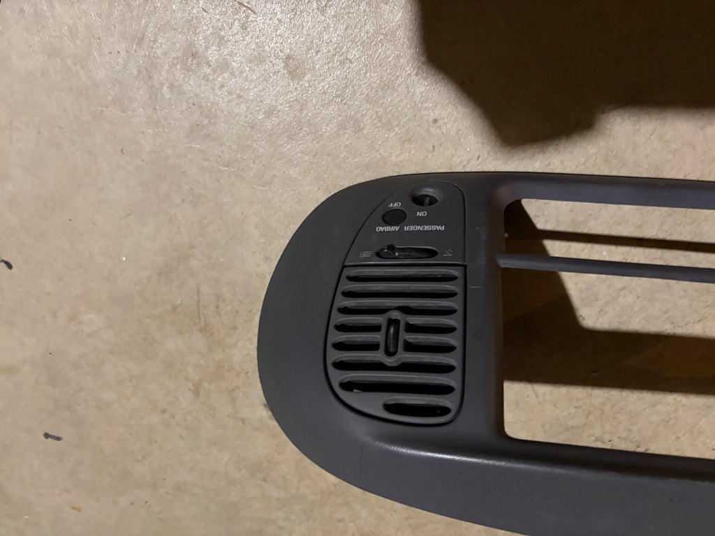1997-2003 Ford F-150 Dash Radio Bezel Center Dash Air Vent Trim Gray OEM